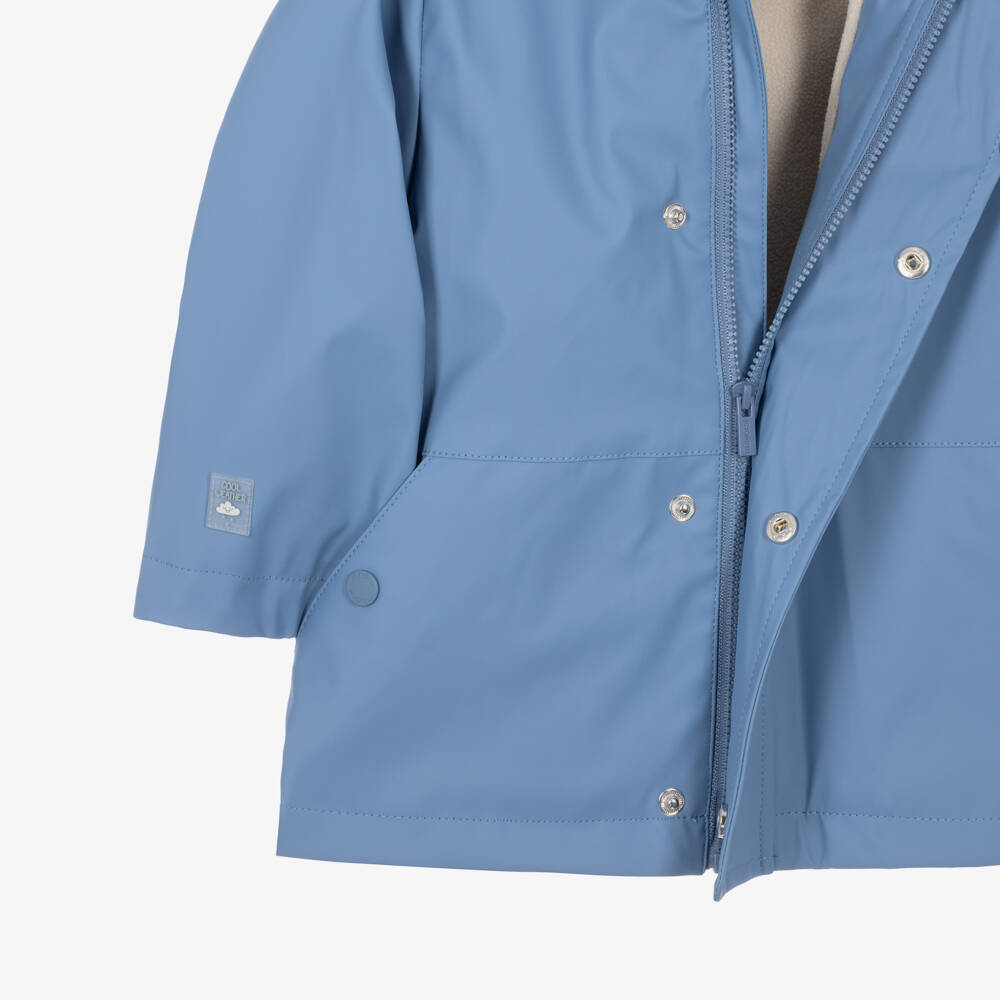Mayoral-Boys Sky Blue Hooded Raincoat | Childrensalon