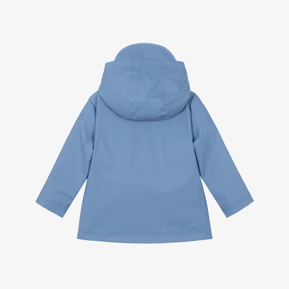Mayoral-Boys Sky Blue Hooded Raincoat | Childrensalon