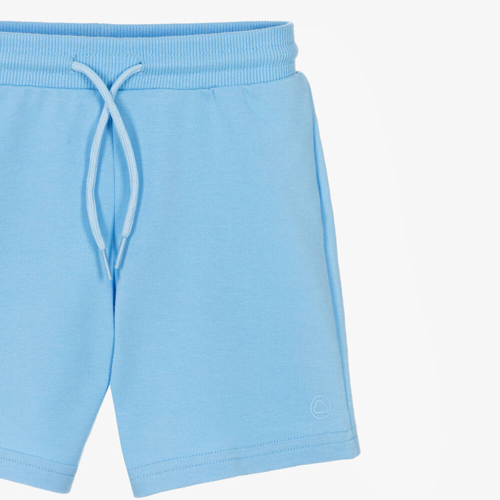 Mayoral-Boys Sky Blue Jersey Drawstring Shorts | Childrensalon