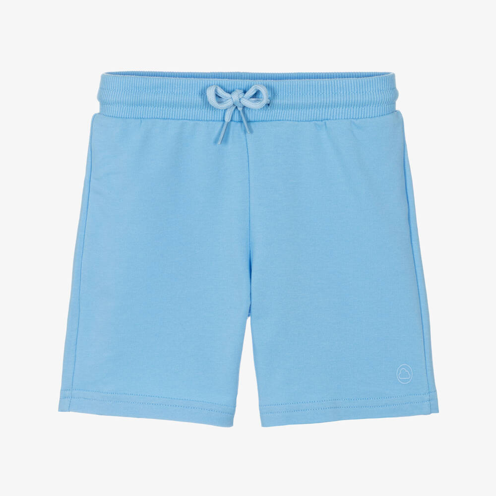 Mayoral-Boys Sky Blue Jersey Drawstring Shorts | Childrensalon