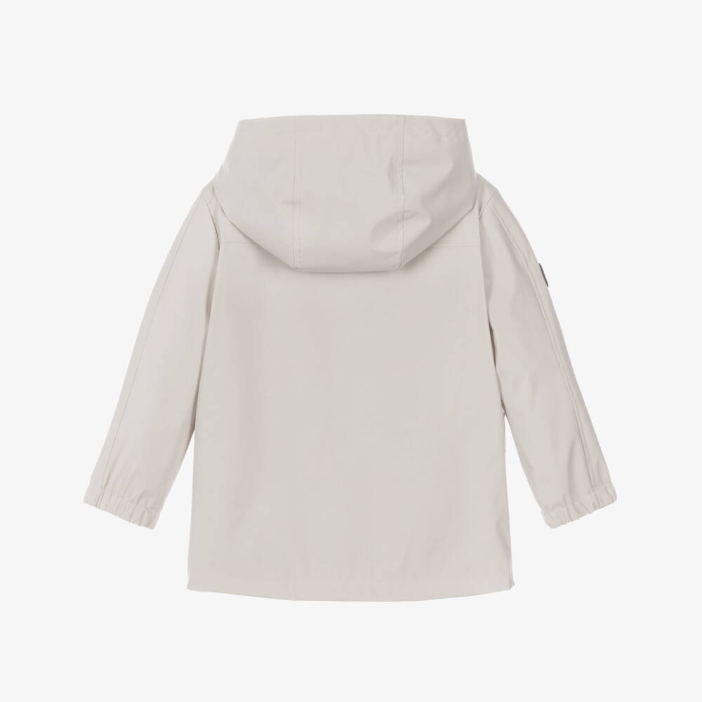Mayoral-Boys Stone Beige Fleece-Lined Raincoat | Childrensalon
