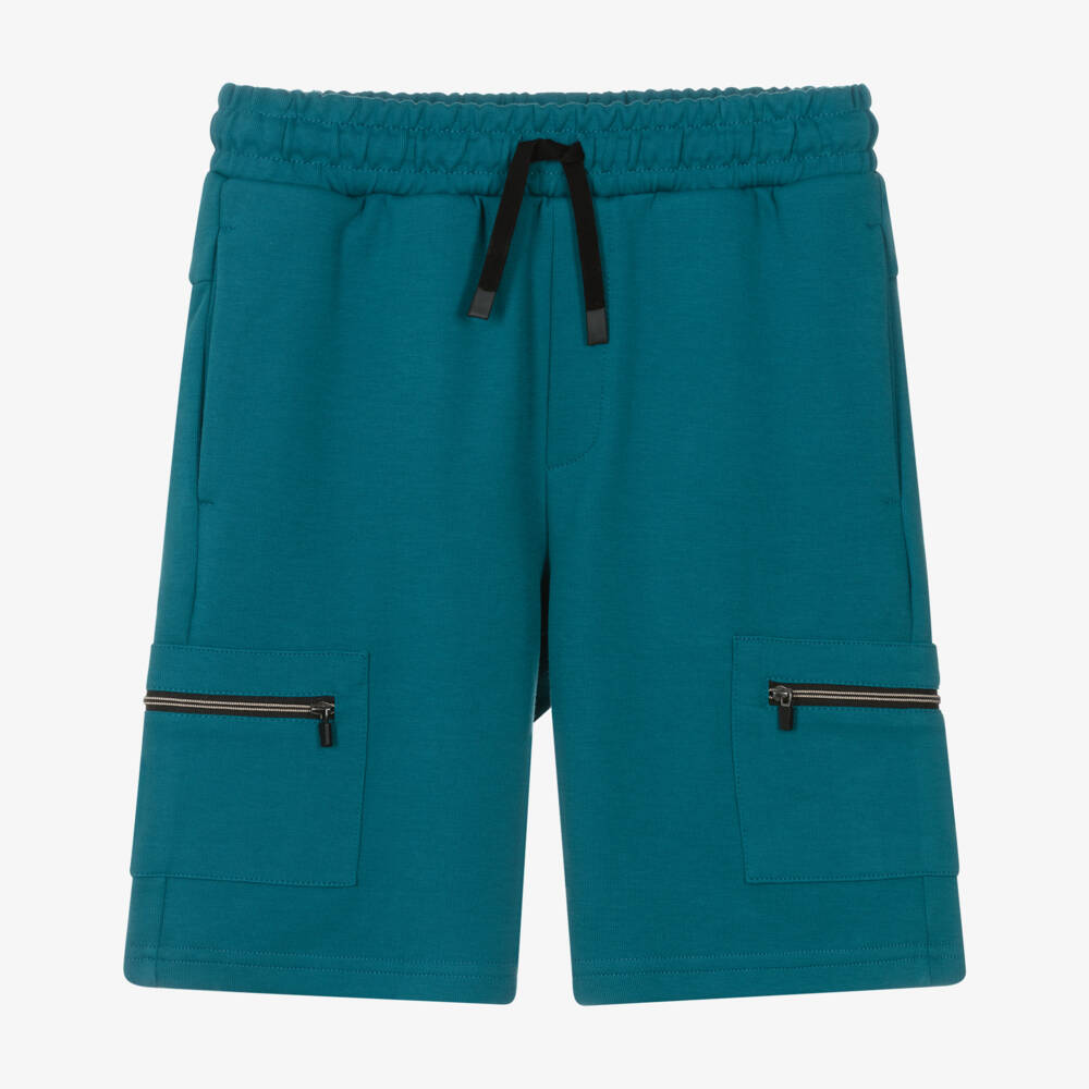 Mayoral Nukutavake-شورت برمودا قطن لون أزرق للأولاد | Childrensalon