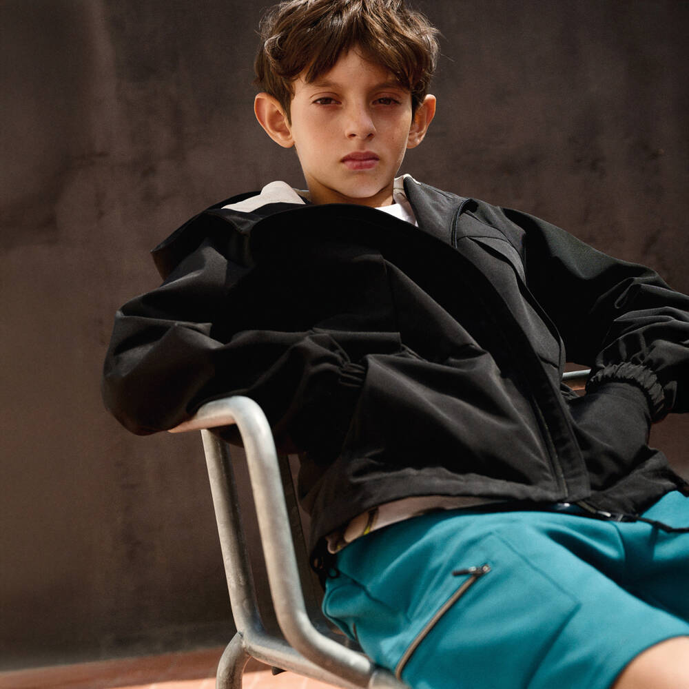 Mayoral Nukutavake-شورت برمودا قطن لون أزرق للأولاد | Childrensalon