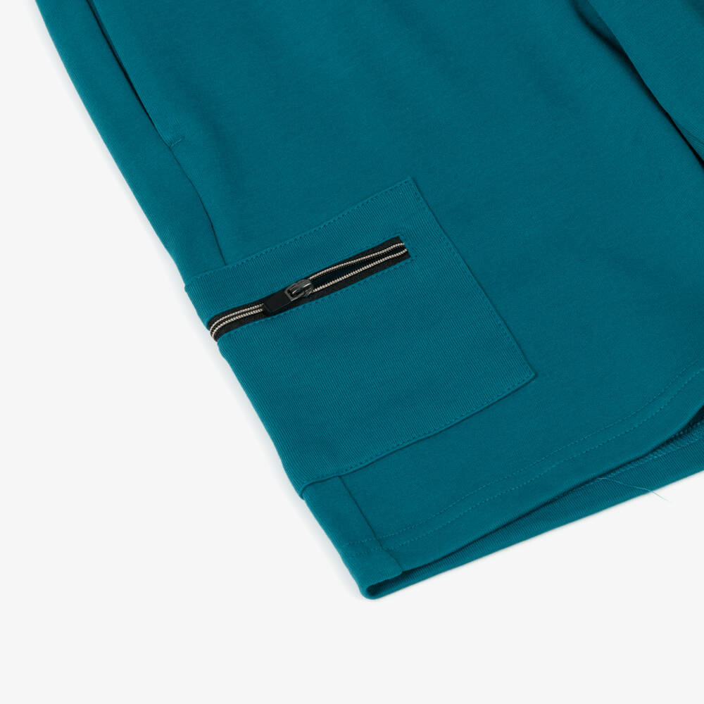 Mayoral Nukutavake-شورت برمودا قطن لون أزرق للأولاد | Childrensalon