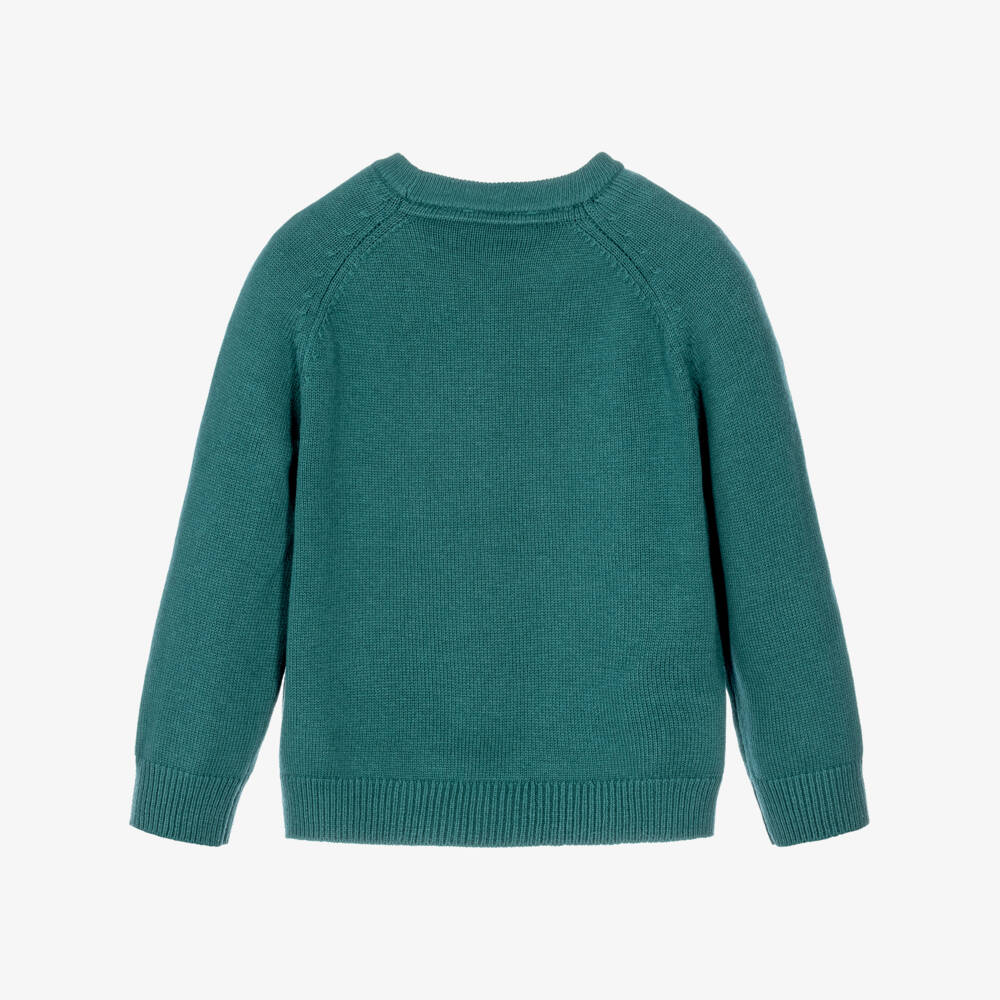Mayoral-Boys Teal Blue Knitted Sweater | Childrensalon