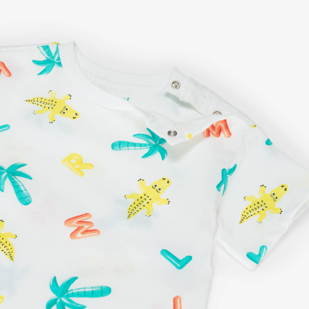 Mayoral-Boys Turquoise Blue Crocodile Print Shorts Set | Childrensalon