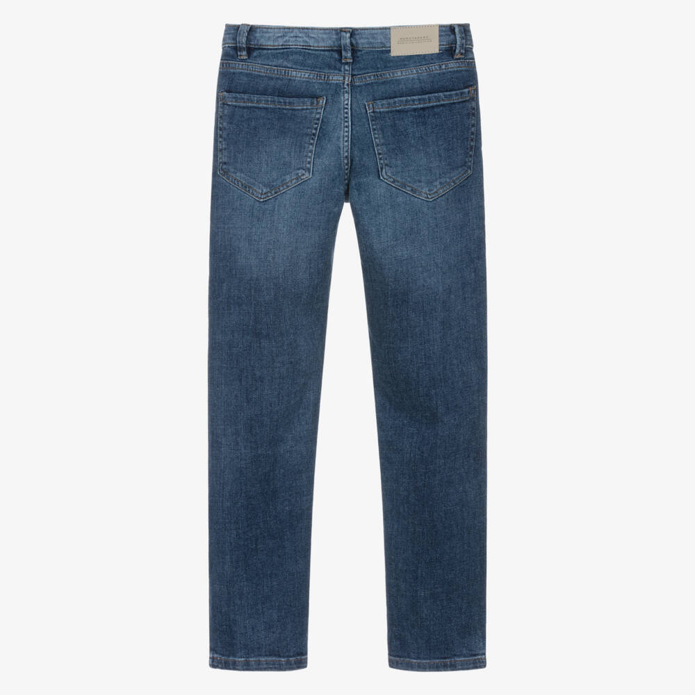 Mayoral Nukutavake-Boys Washed Blue Denim Jeans with a Regular Fit | Childrensalon