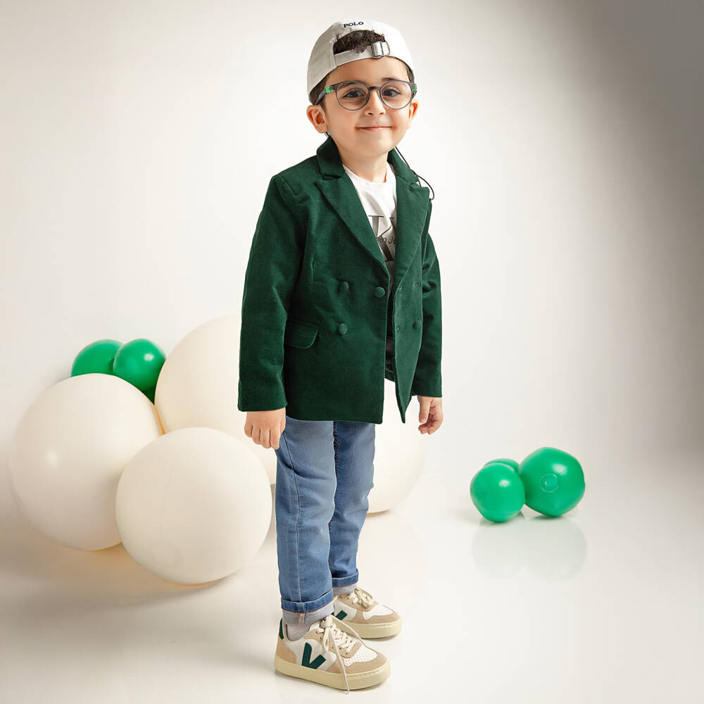 Mayoral-Джинсы слим синие из потертого денима для мальчиков | Childrensalon