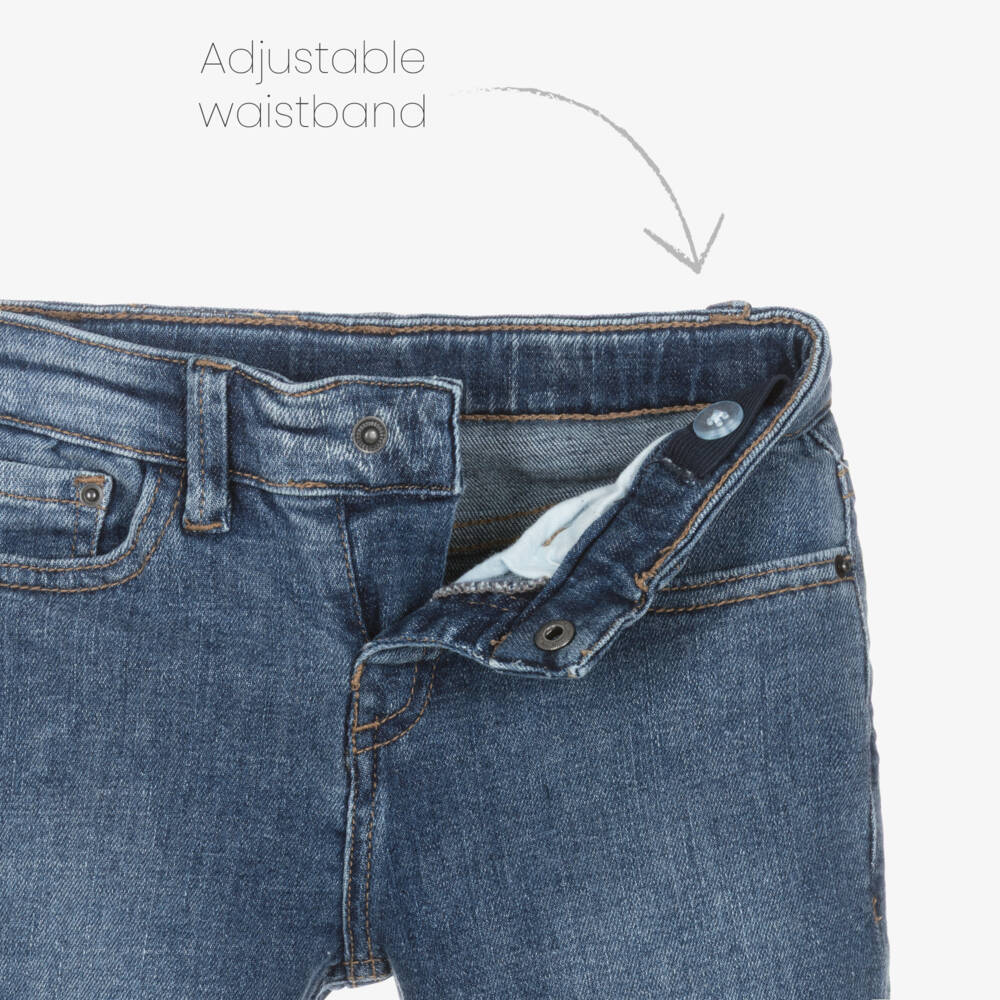 Mayoral-Boys Washed Blue Regular Fit Denim Jeans | Childrensalon