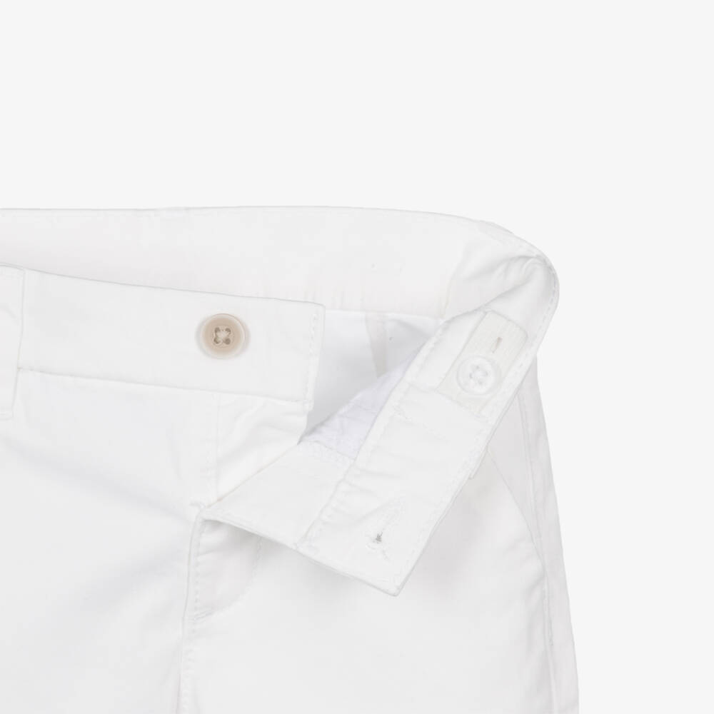 Mayoral-Boys White Chino Trousers | Childrensalon