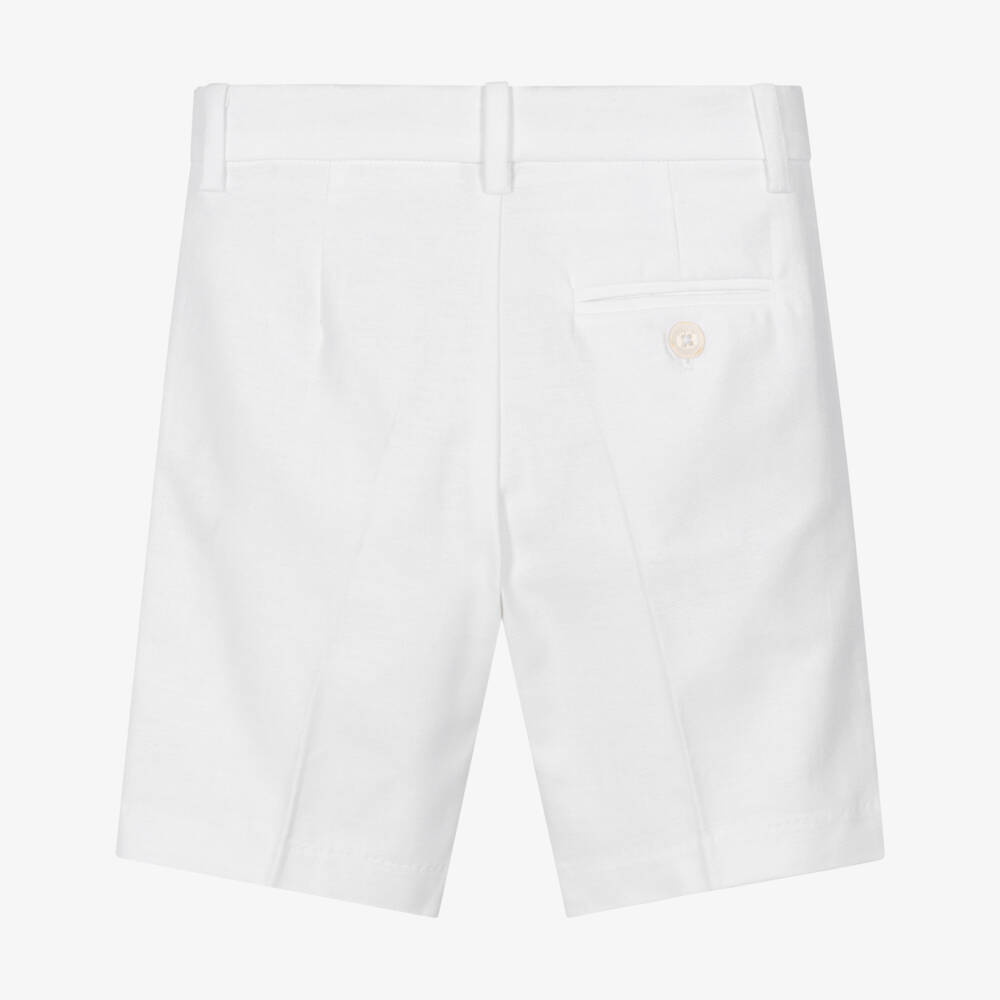 Mayoral-Boys White Cotton 3 Pocket Shorts | Childrensalon