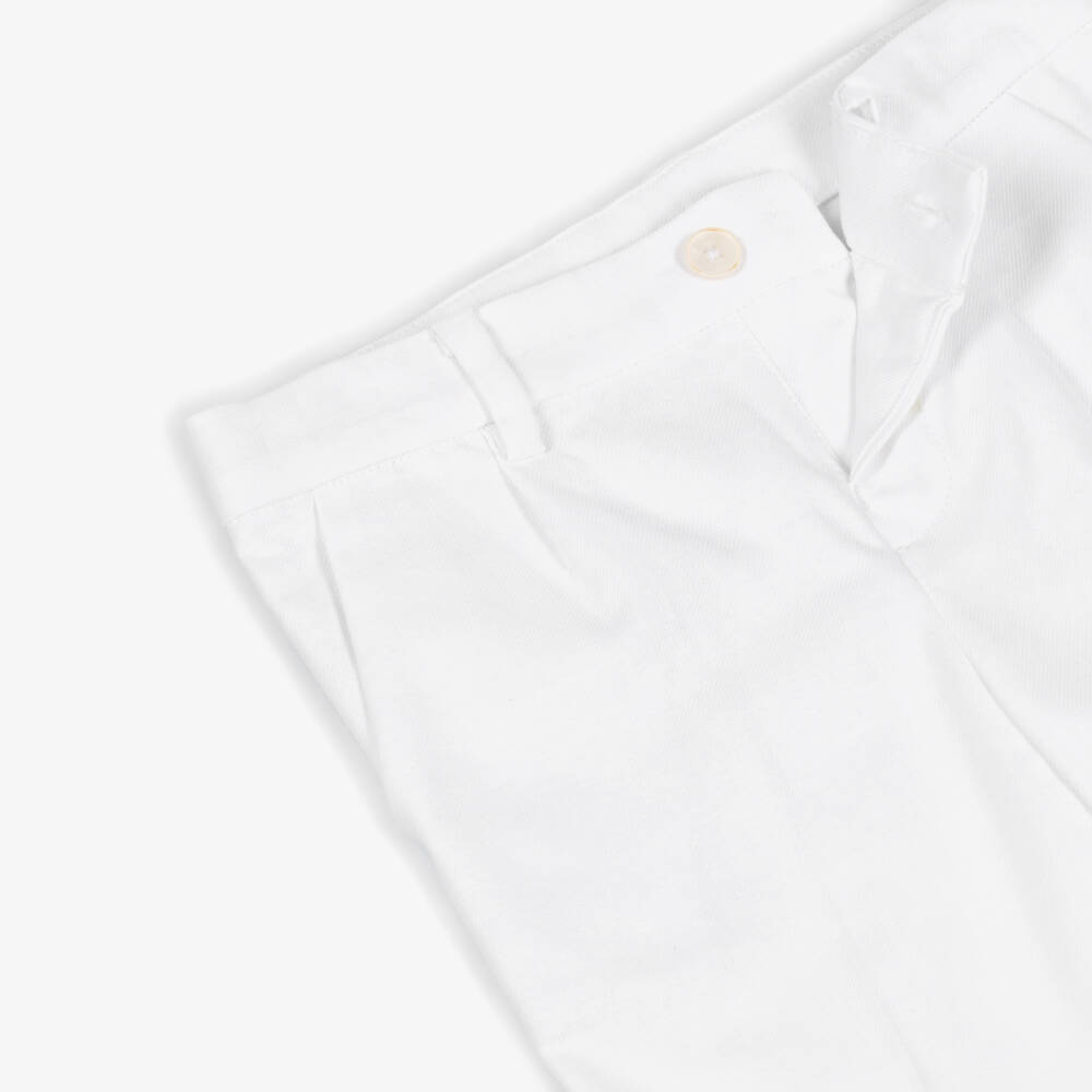 Mayoral-Boys White Cotton 3 Pocket Shorts | Childrensalon