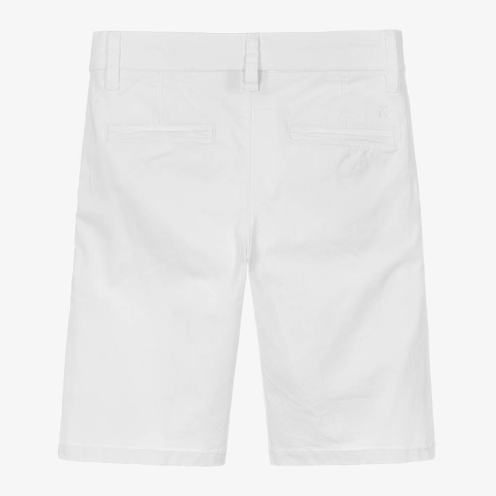 Mayoral Nukutavake-Boys White Cotton Chino Shorts | Childrensalon
