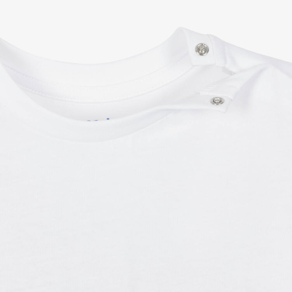 Mayoral-Boys White Cotton Shark T-Shirt | Childrensalon