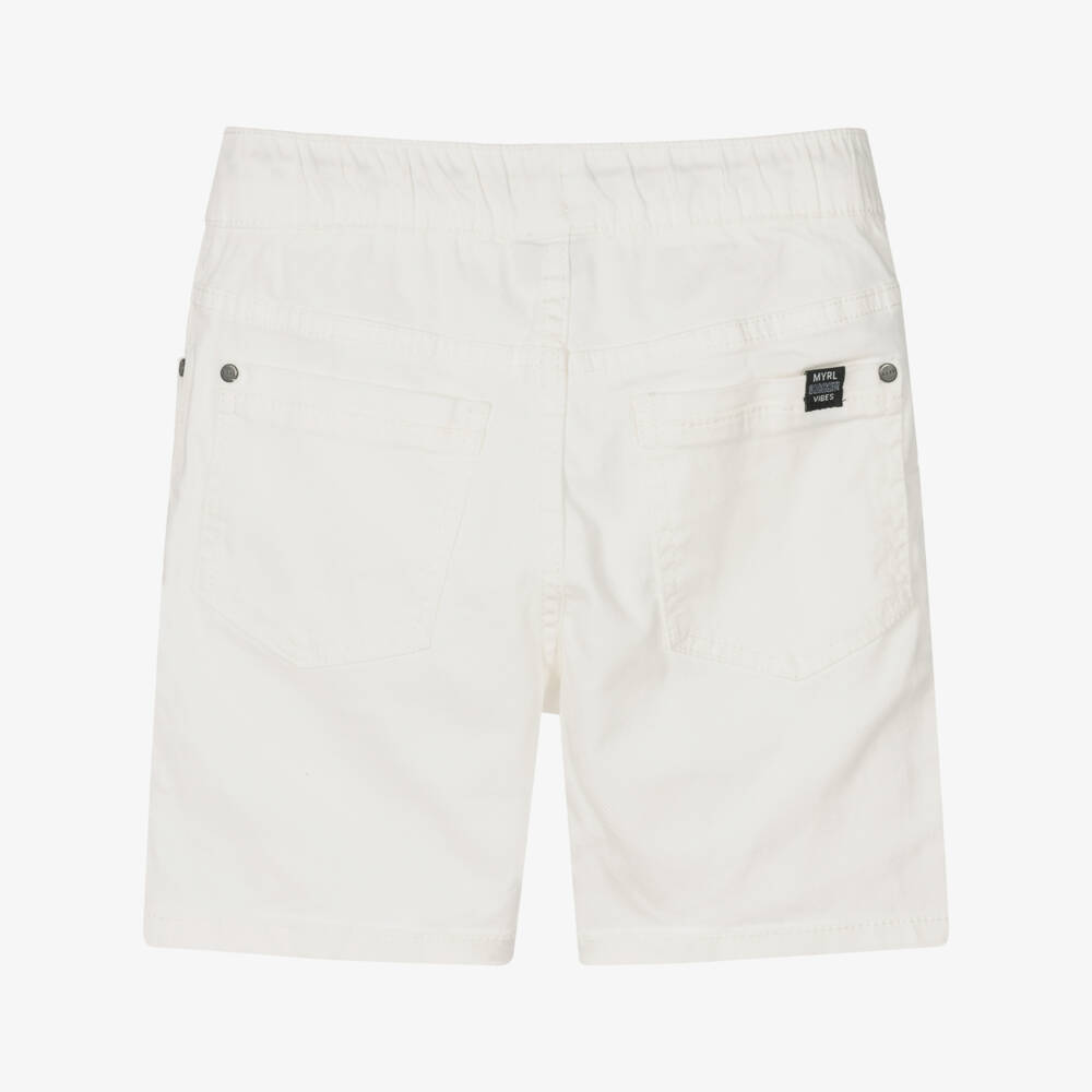 Mayoral-Boys White Cotton Shorts | Childrensalon