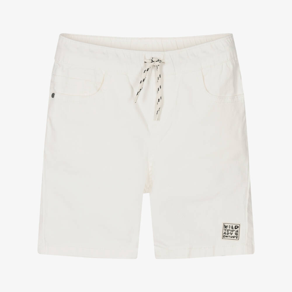 Mayoral-Boys White Cotton Shorts | Childrensalon