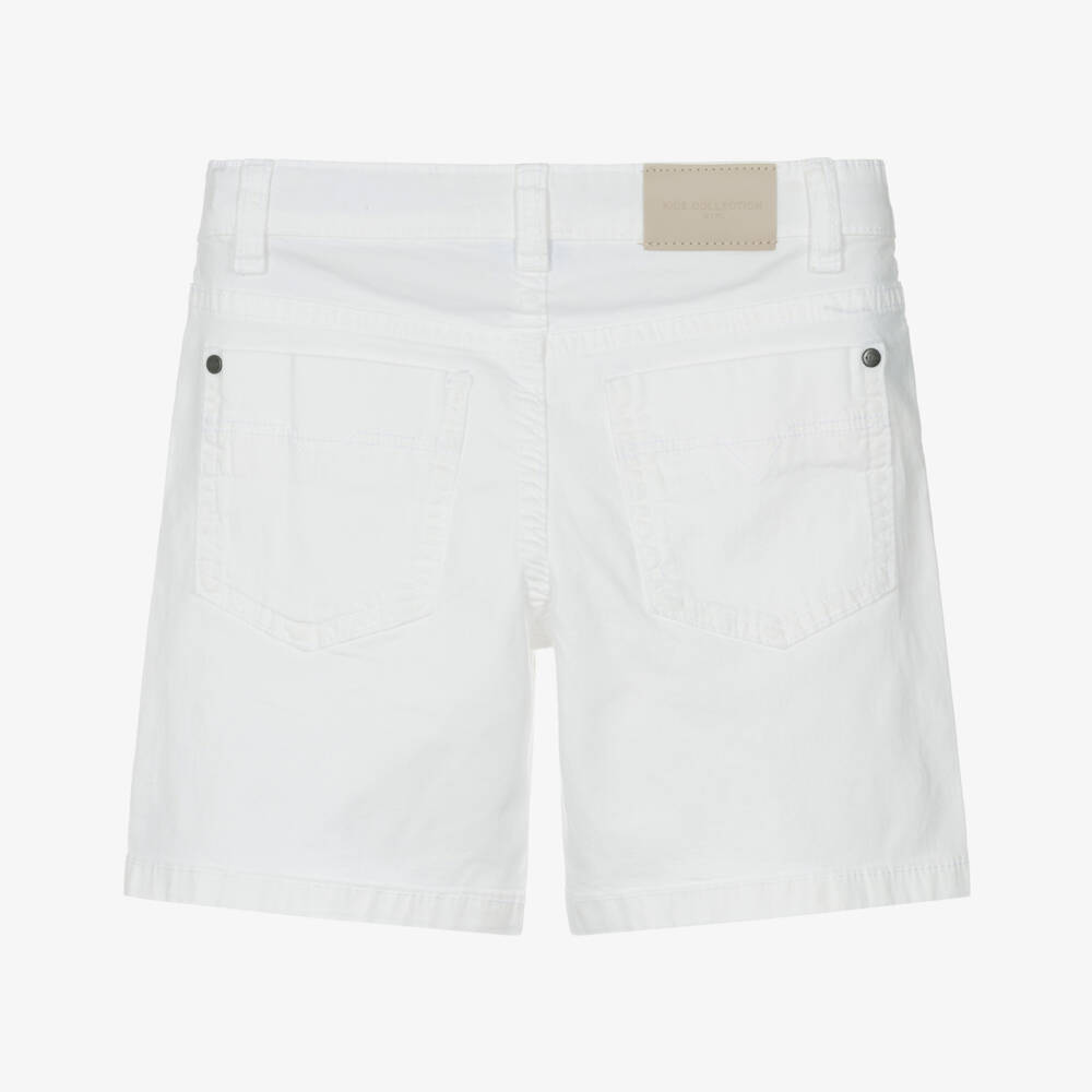 Mayoral-Boys White Cotton Twill Shorts | Childrensalon