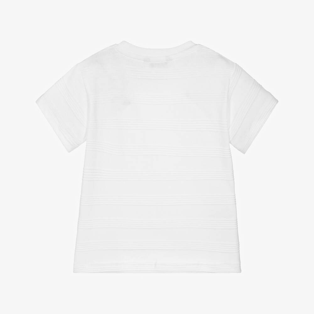 Mayoral-Boys White Fine Knit T-Shirt | Childrensalon