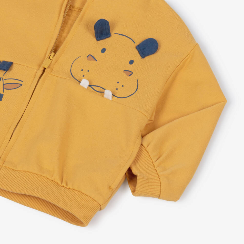 Mayoral-Boys Yellow & Blue Safari Animal Tracksuit Set | Childrensalon