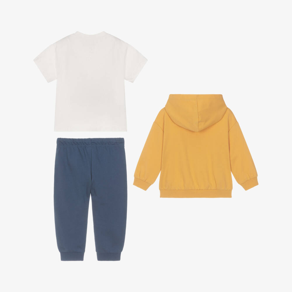 Mayoral-Boys Yellow & Blue Safari Animal Tracksuit Set | Childrensalon