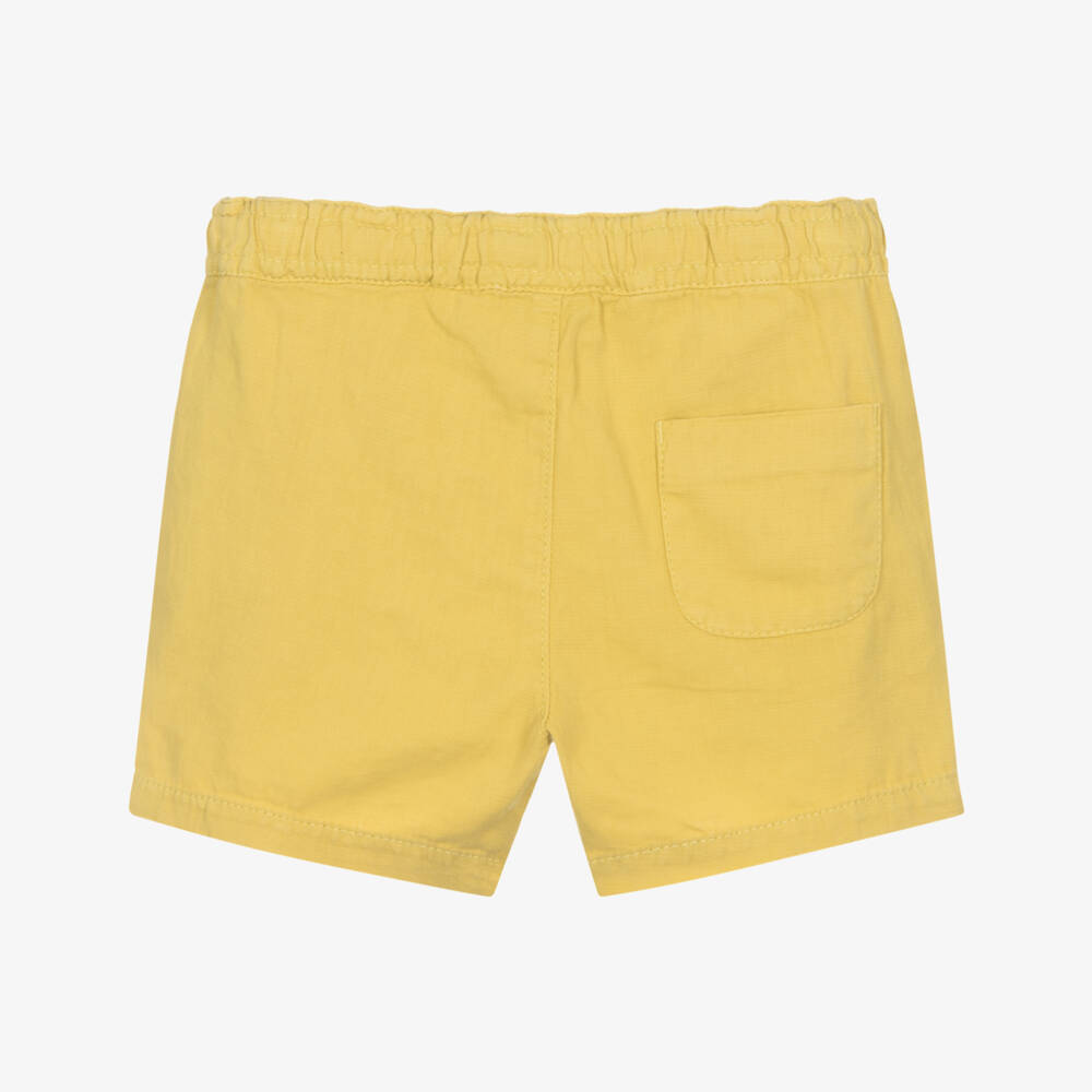 Mayoral-Boys Yellow Cotton & Linen Shorts | Childrensalon