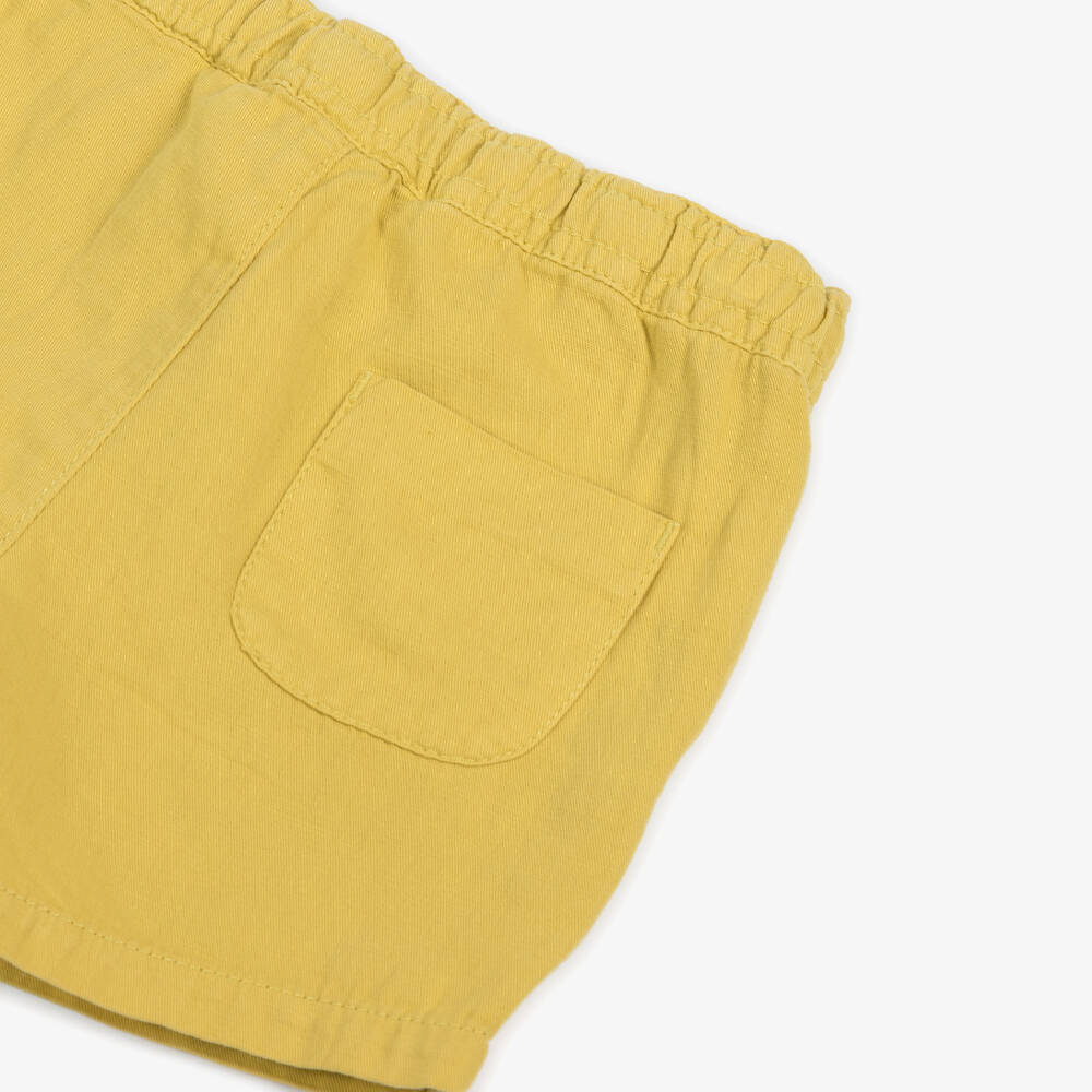 Mayoral-Boys Yellow Cotton & Linen Shorts | Childrensalon