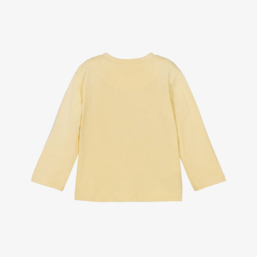 Mayoral-Boys Yellow Cotton Racing Car Top | Childrensalon