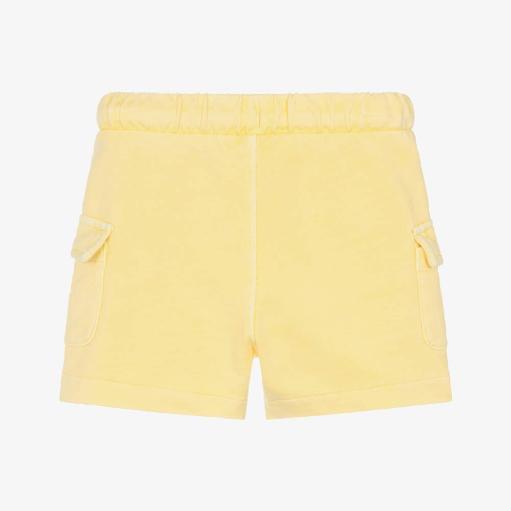 Mayoral-Boys Yellow Cotton Shorts with Flap Pockets | Childrensalon
