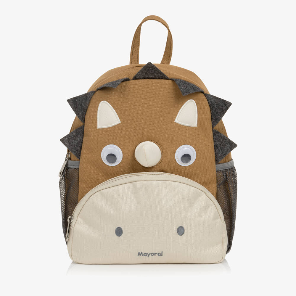 Mayoral Newborn-Brown Spiky Dinosaur Backpack (27cm) | Childrensalon