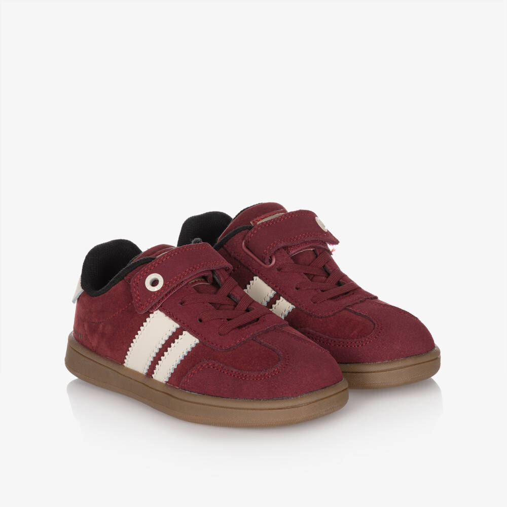 Mayoral-Burgundy & Ivory T-Toe Style Trainers | Childrensalon