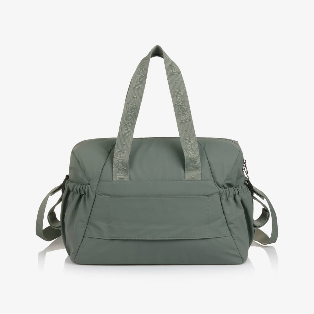 Mayoral Newborn-حقيبة تغيير بشعار دائري لون أخضر داكن (50 سم) | Childrensalon