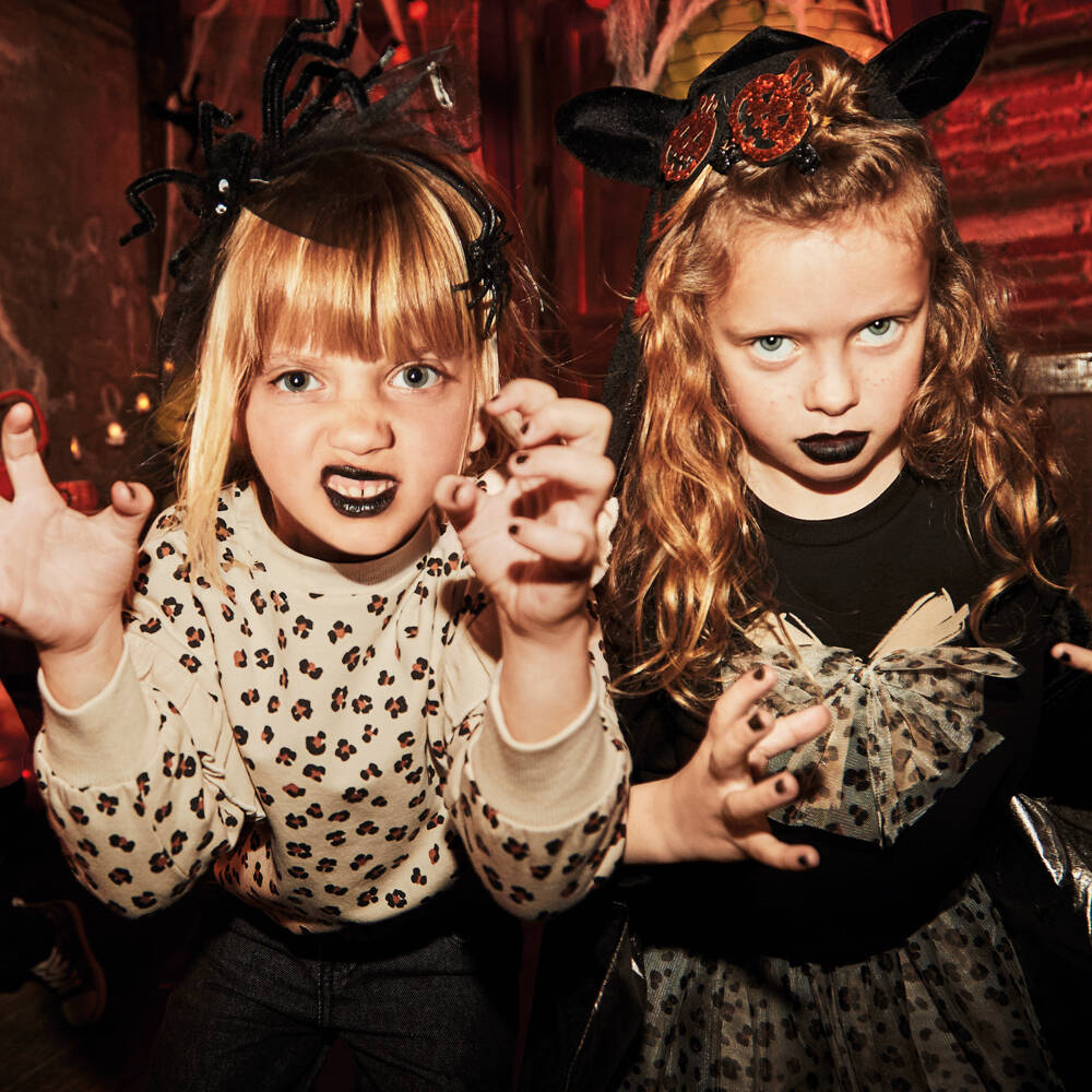 Mayoral-Girls Beige & Brown Leopard Print Cotton Sweatshirt | Childrensalon