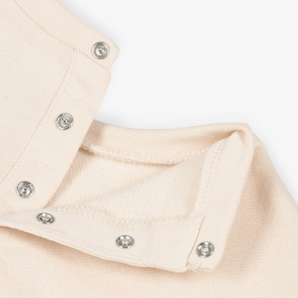 Mayoral-Платье бежевое из трикотажа и синего тюля | Childrensalon