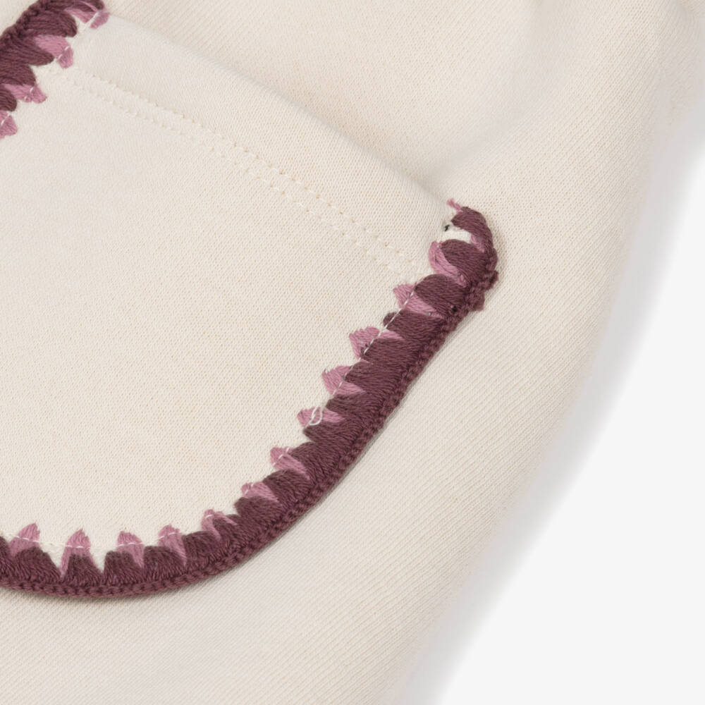 Mayoral-Girls Beige Jersey Skirt Set with Heart | Childrensalon