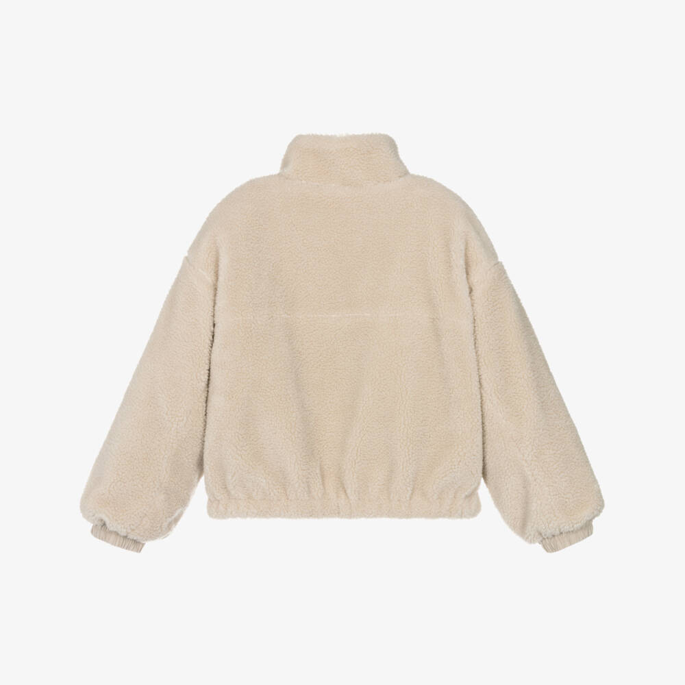 Mayoral-Куртка бежевая двусторонняя из шерпы для девочек | Childrensalon