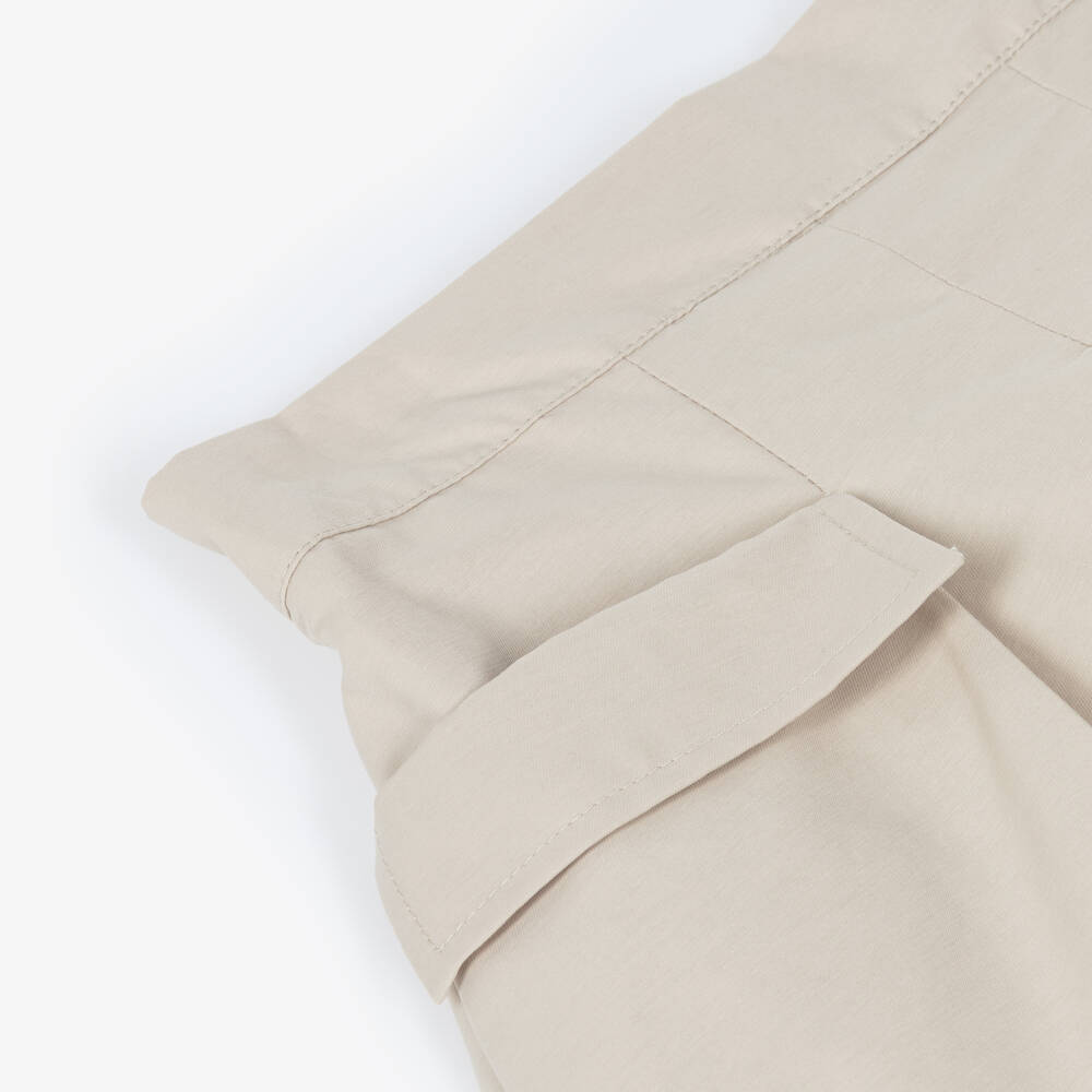 Mayoral-Girls Beige Shorts with Cargo Pockets | Childrensalon