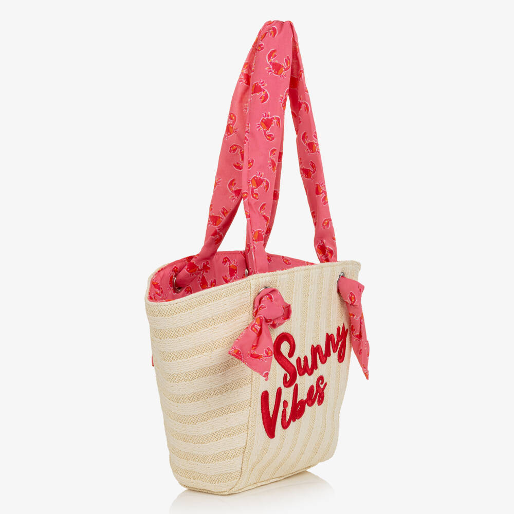 Mayoral-Girls Beige Summer Vibes Shoulder Bag (37cm) | Childrensalon