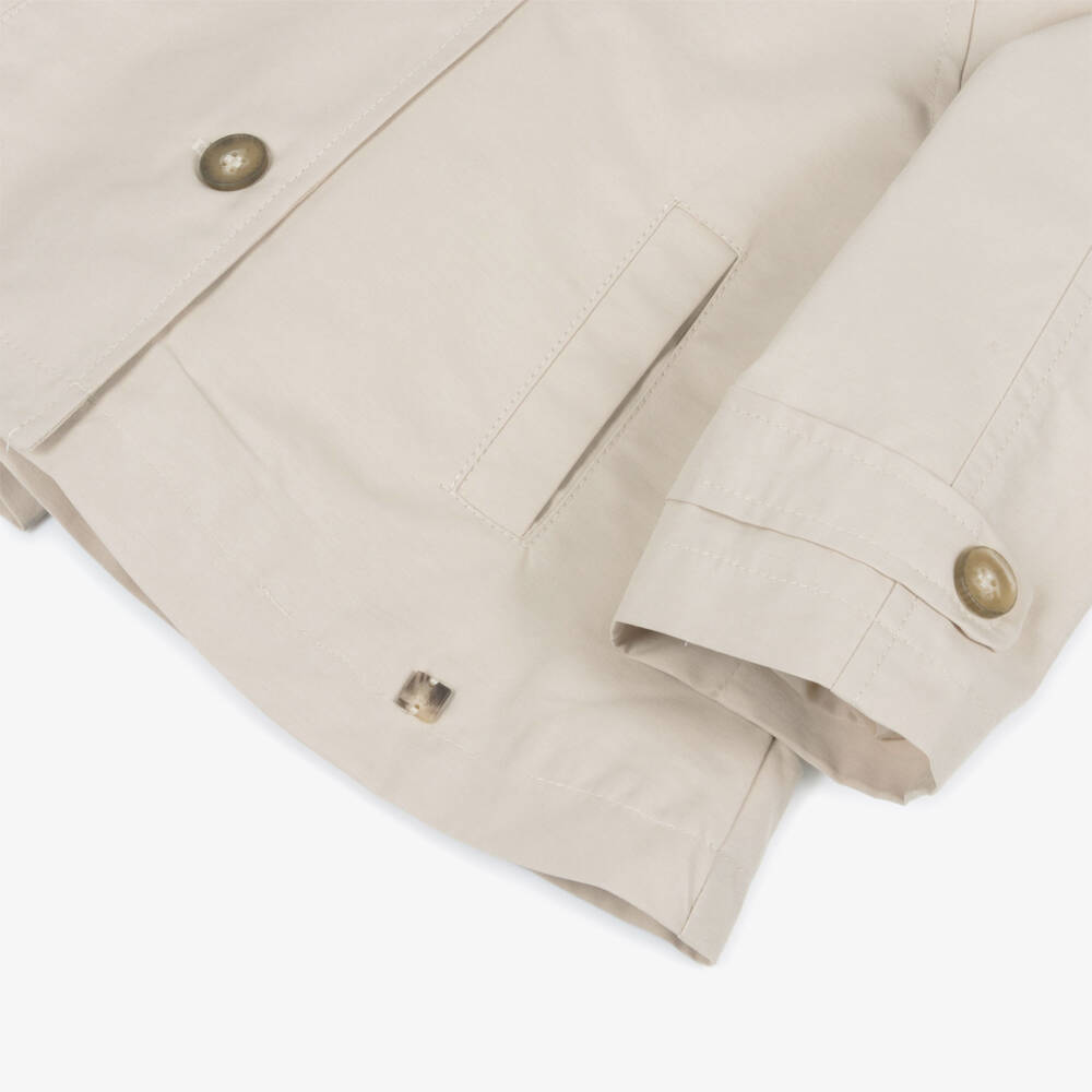 Mayoral-Girls Beige Trench Style Coat | Childrensalon