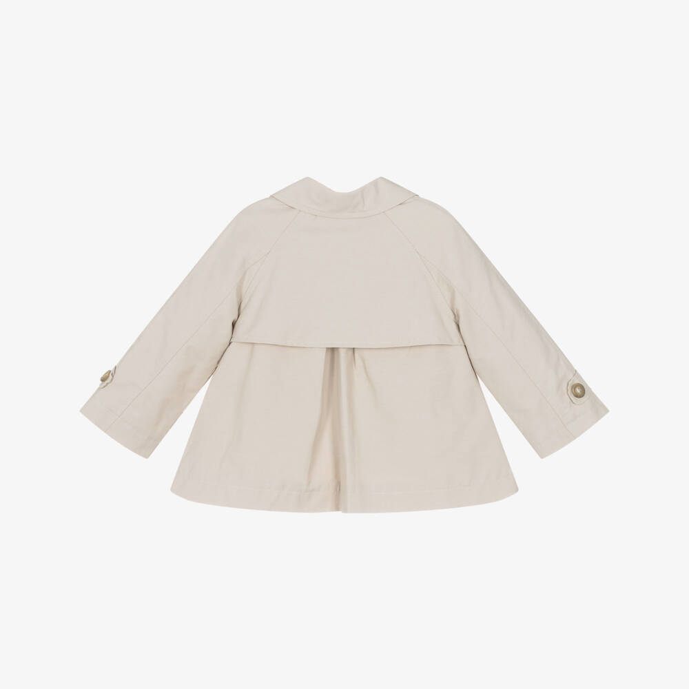 Mayoral-Girls Beige Trench Style Coat | Childrensalon