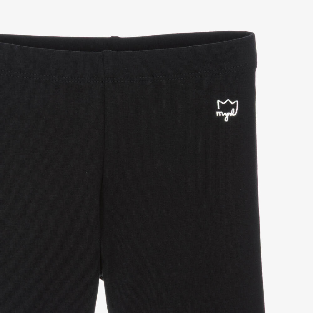 Mayoral-Girls Black Cotton Jersey Cycle Shorts | Childrensalon