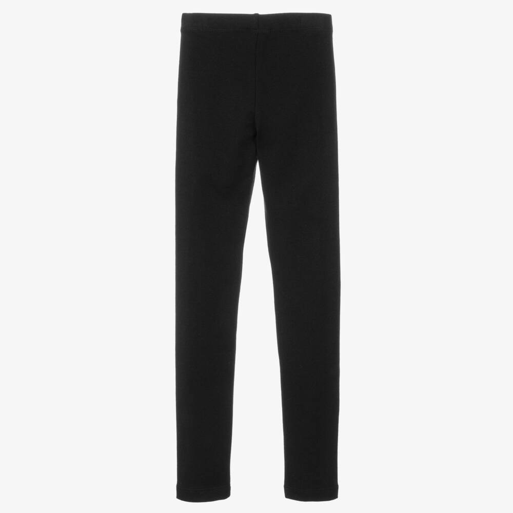 Mayoral-Girls Black Cotton Leggings | Childrensalon