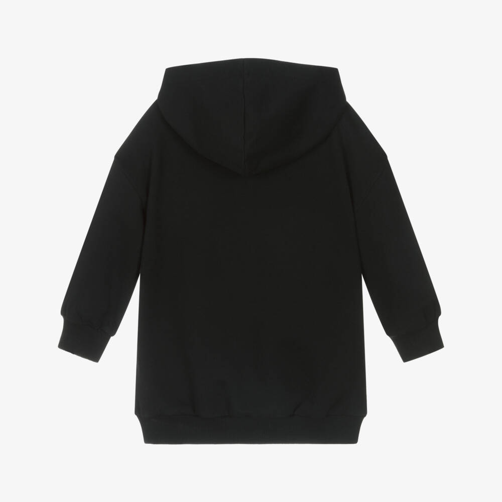 Mayoral-فستان بغطاء رأس تيدي بير قطن لون أسود للبنات  | Childrensalon