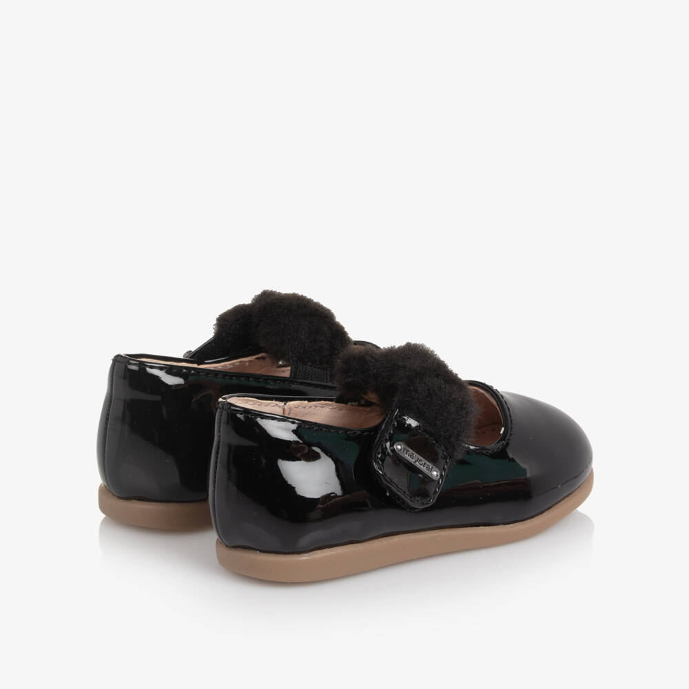 Mayoral-Girls Black Faux Patent Leather Bar Shoes | Childrensalon