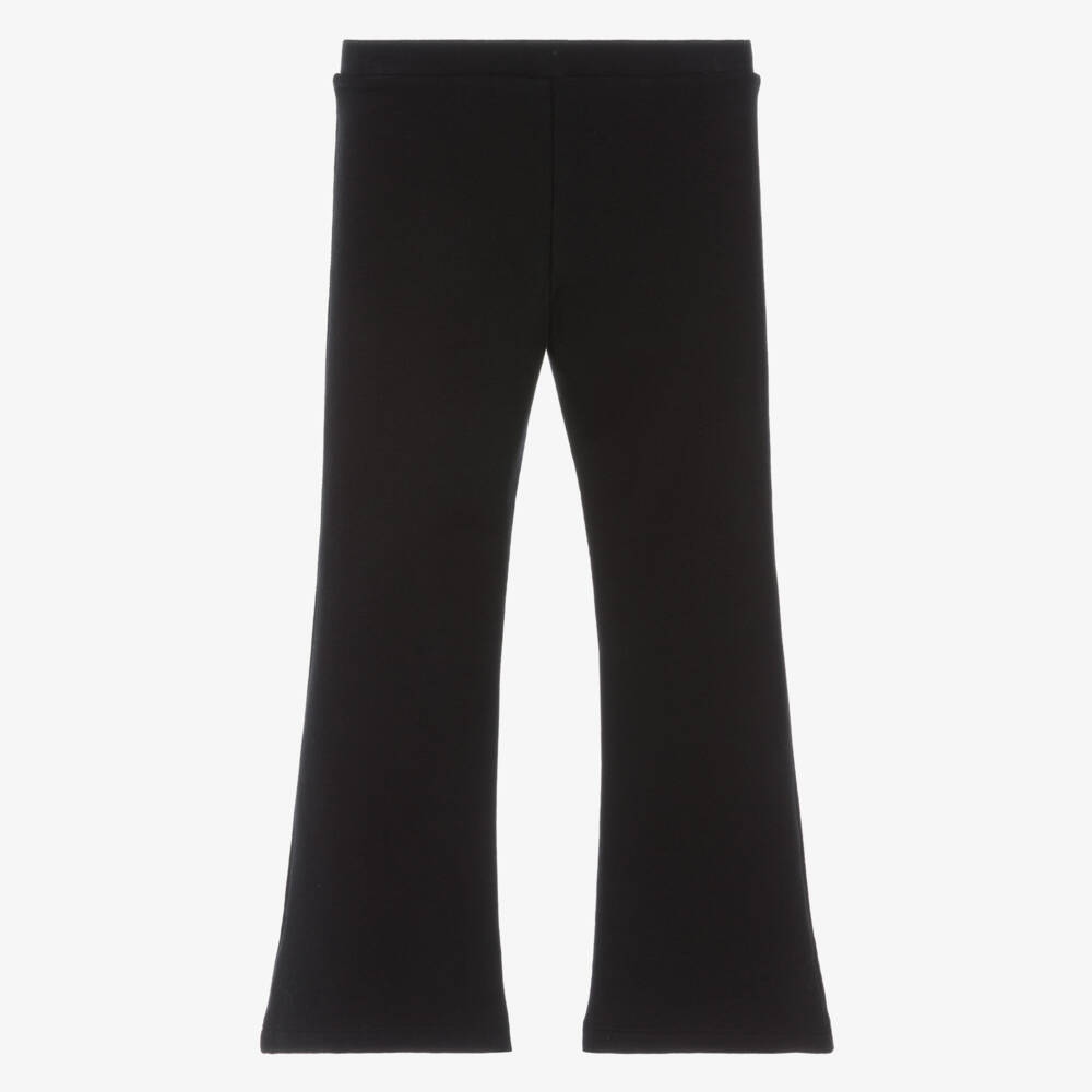 Mayoral-Girls Black Jersey Flared Trousers | Childrensalon