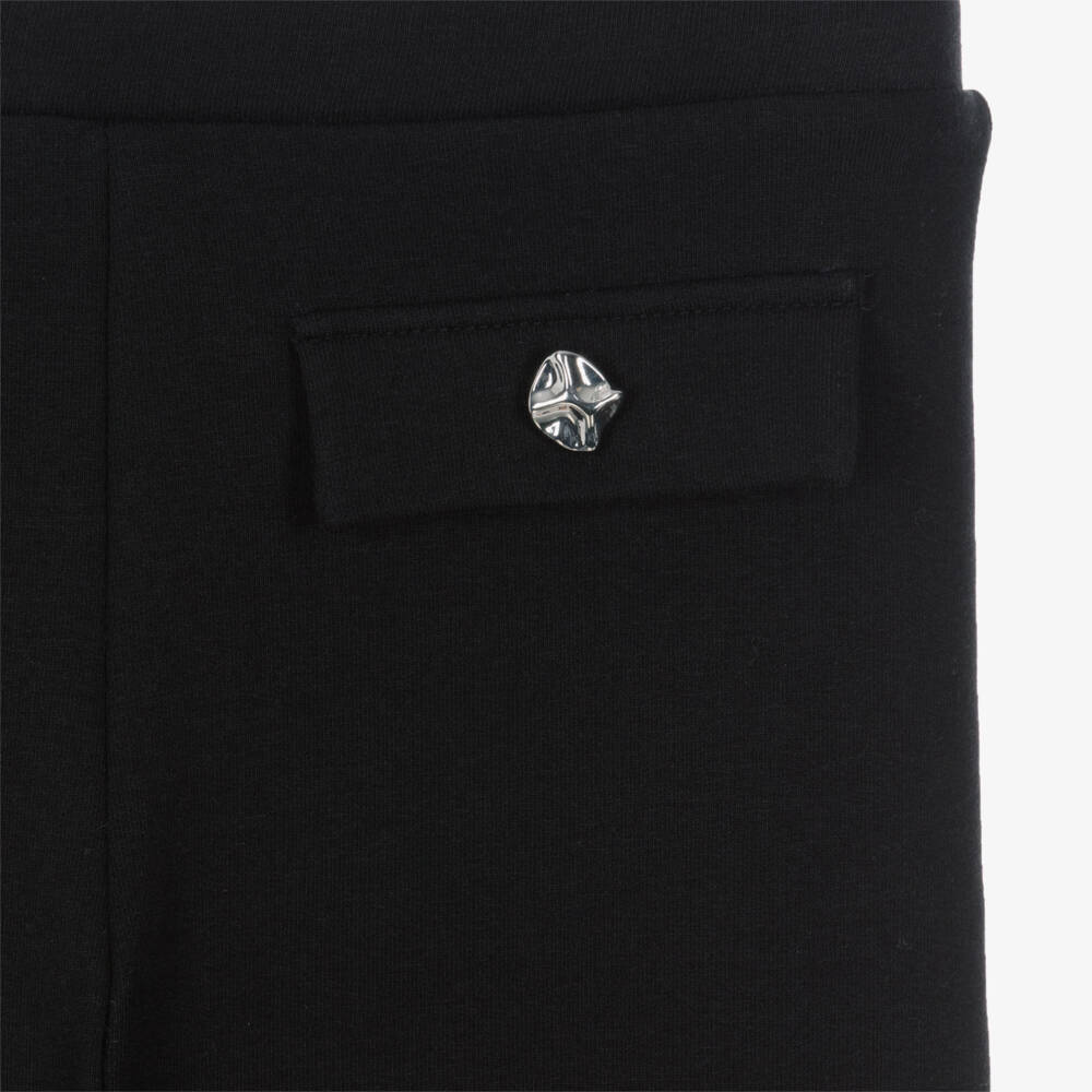 Mayoral-Girls Black Jersey Flared Trousers | Childrensalon