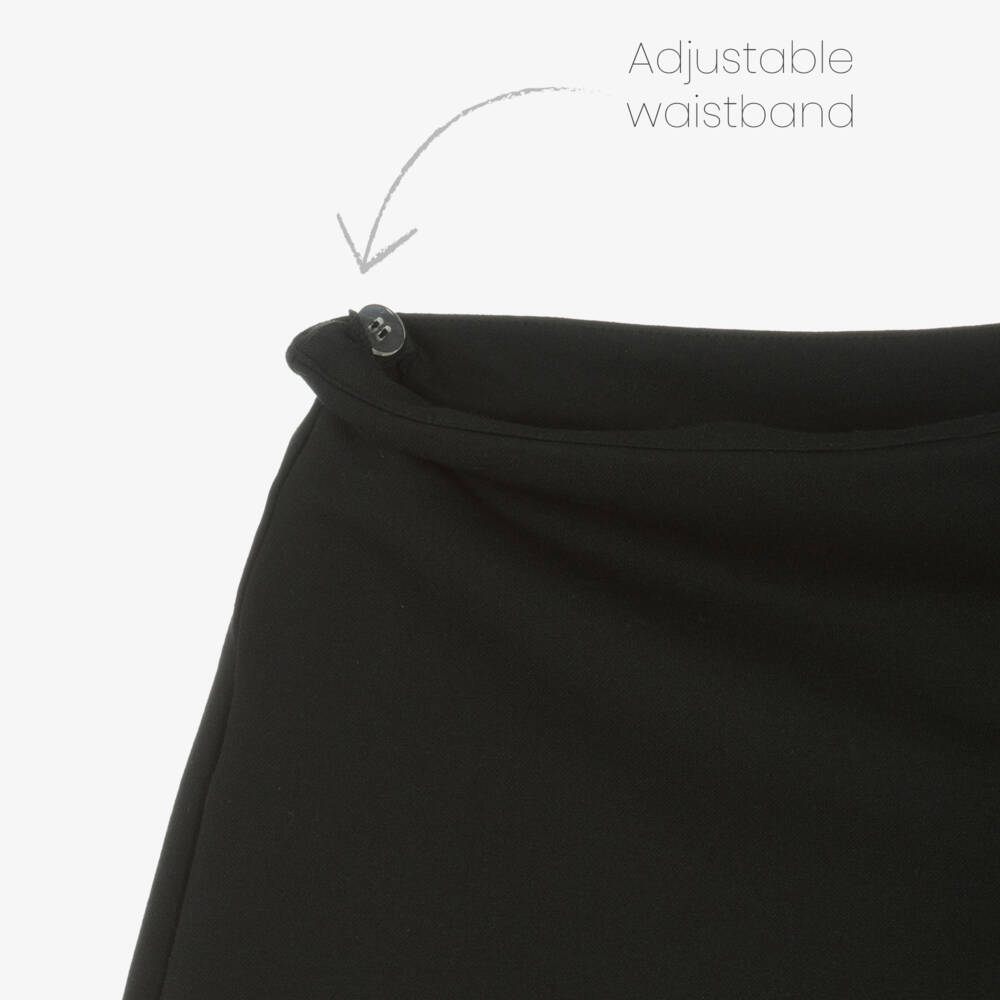 Mayoral-Girls Black Milano Jersey Skort with Ring Details | Childrensalon