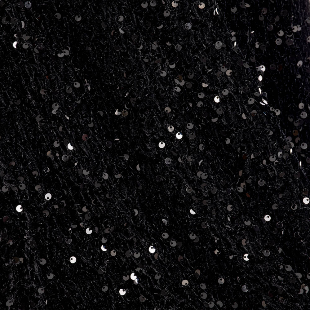 Mayoral-Girls Black Sequinned Velour Dress | Childrensalon