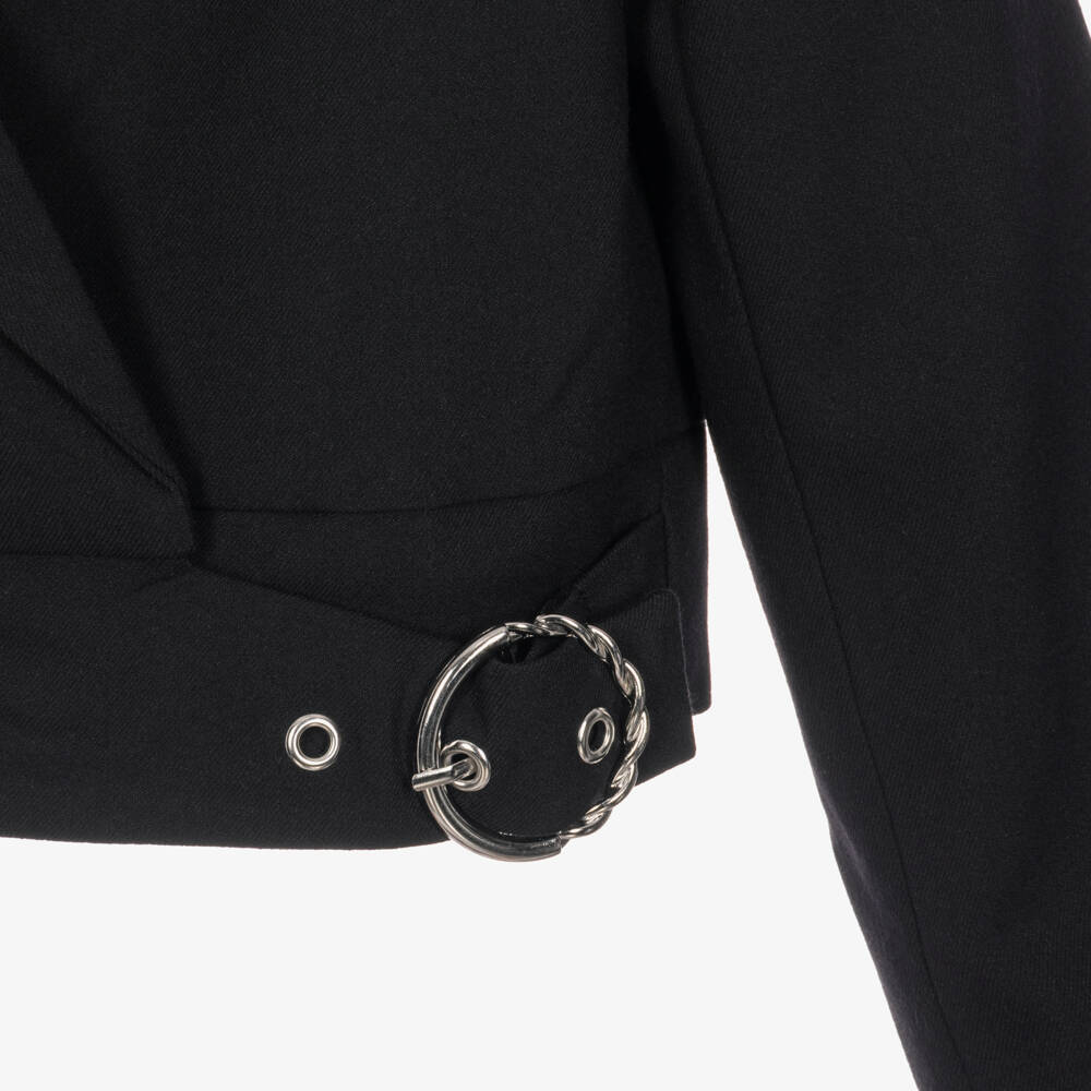 Mayoral-Girls Black Short Blazer | Childrensalon