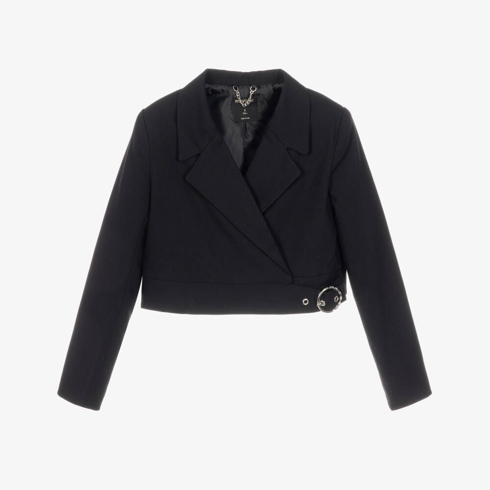 Mayoral-Girls Black Short Blazer | Childrensalon