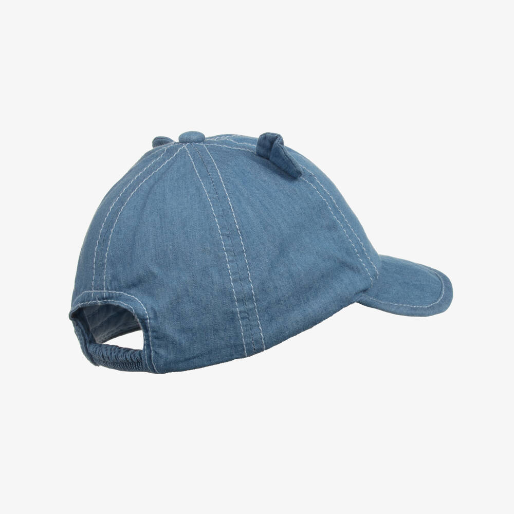 Mayoral-Girls Blue Cat Cotton Cap | Childrensalon